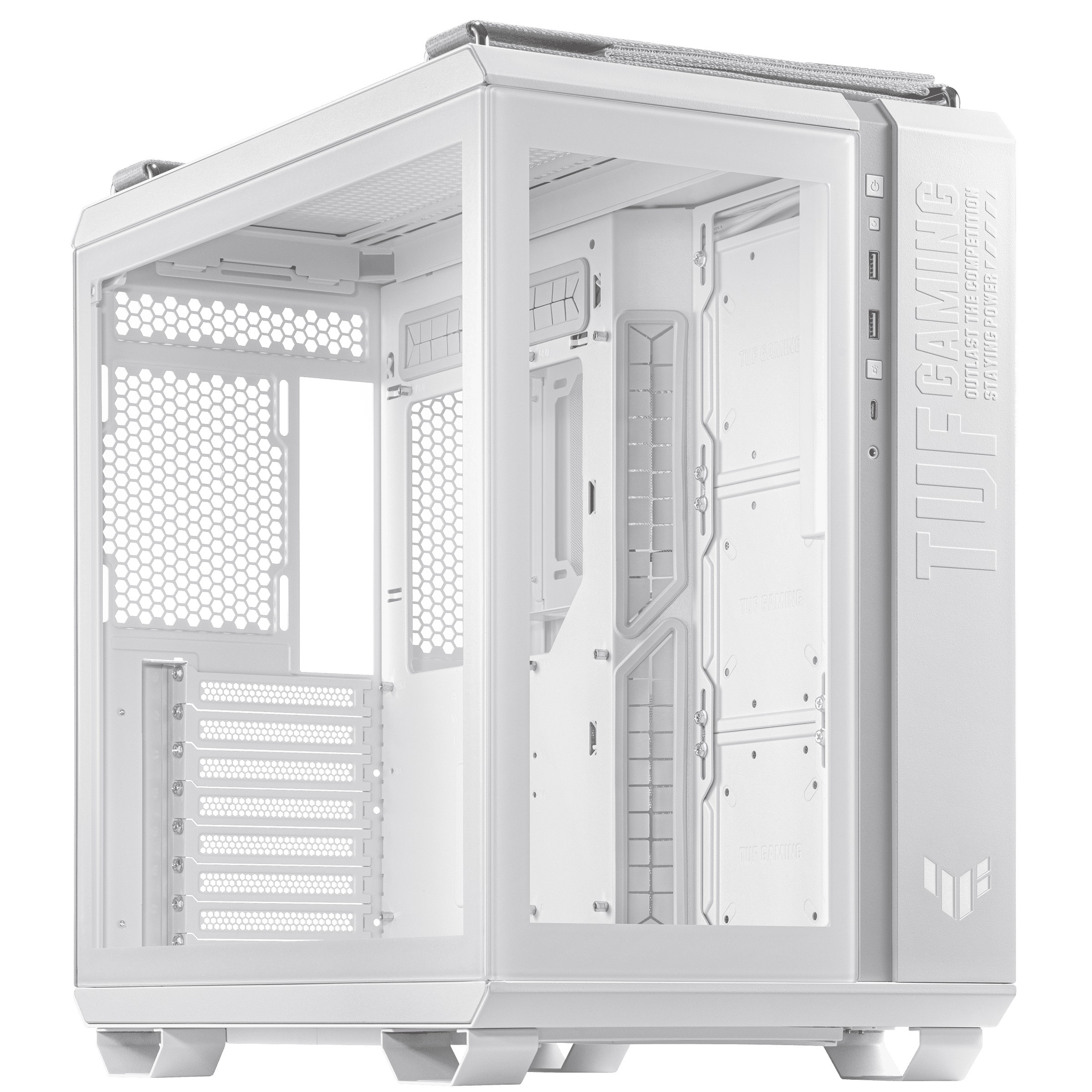 Case ASUS TUF Gaming GT502 White Edition Midi-Tower vetro temperato argento