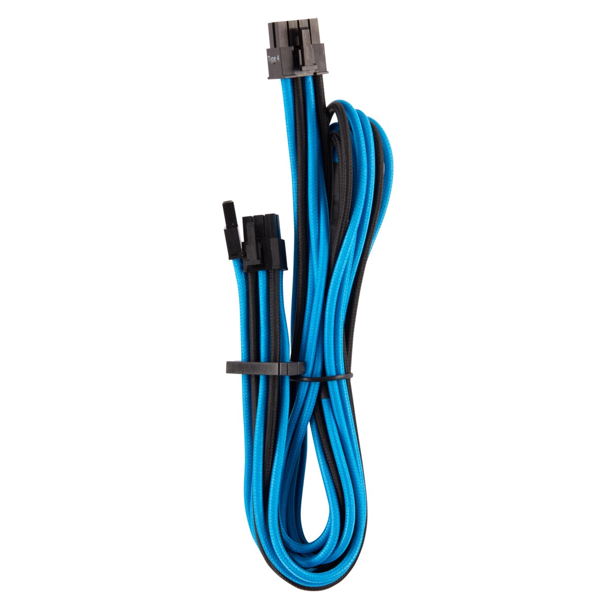 Corsair Premium Sleeved PCIe Single-Kabel, (Gen 4) – blu/nero