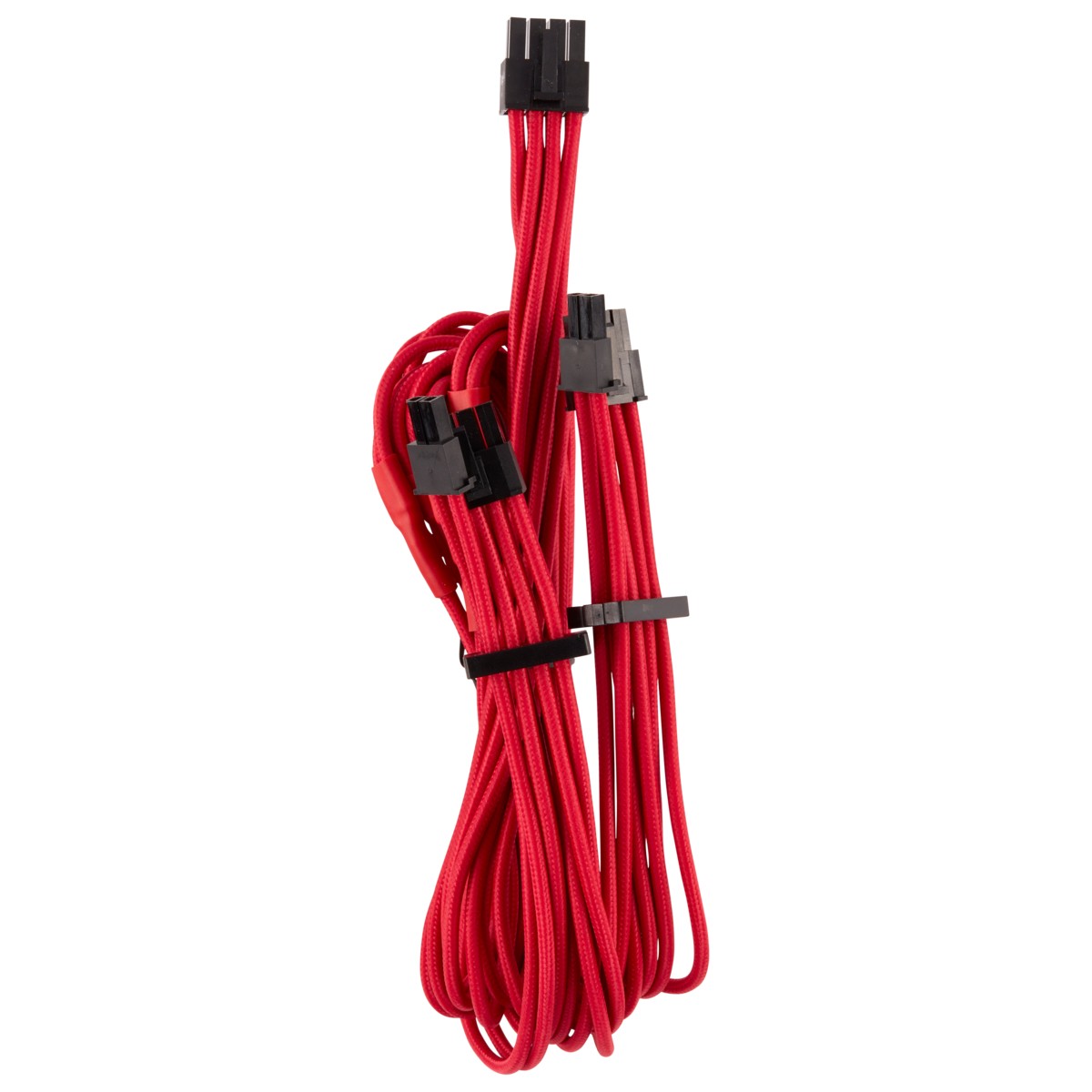 Corsair Premium Sleeved PCIe Dual-Kabel, (Gen 4) – Rosso