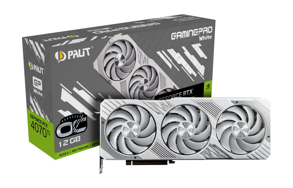 VGA Palit GeForce RTX 4070 Ti 12GB Gaming Pro White OC