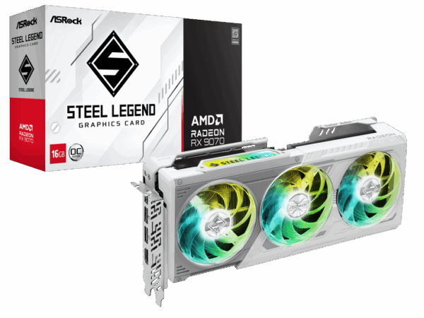 ASRock Radeon RX 9070 16GB Steel Legend OC