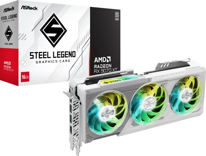 ASRock Radeon RX 9070 XT 16GB Steel Legend