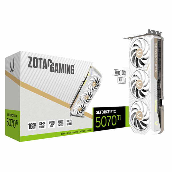 ZOTAC RTX 5070TI 16GB Solid Core OC White Edition
