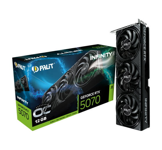 PALIT Scheda Video Palit Nvidia GeForce RTX 5070 Infinity3 OC 12GB GDDR7 Nero PALIT Scheda Video Palit Nvidia GeForce RTX 5070 Infinity3 OC 12GB GDDR7 Nero