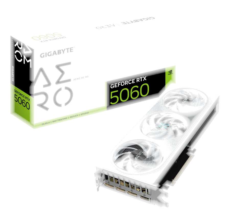 GIGABYTE Scheda Video Gigabyte Nvdia GeForce RTX 5070 Aero OC 12G 12GB GDDR7 Bianco