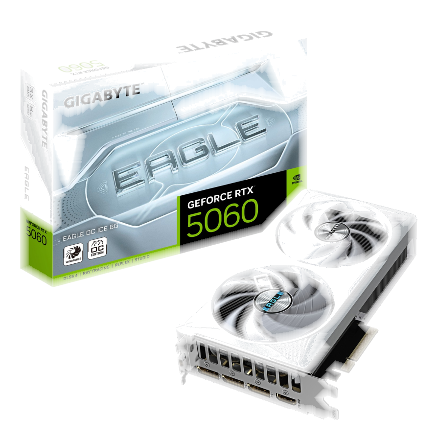 GIGABYTE Scheda Video Gigabyte Nvidia GeForce RTX 5070 Ti Eagle OC Ice SFF 16G GDDR7 16GB Bianco