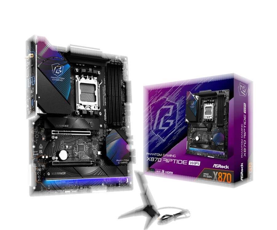 ASROCK Scheda Madre ASRock X870 Riptide WiFi AMD X870 Socket AM5 DDR5