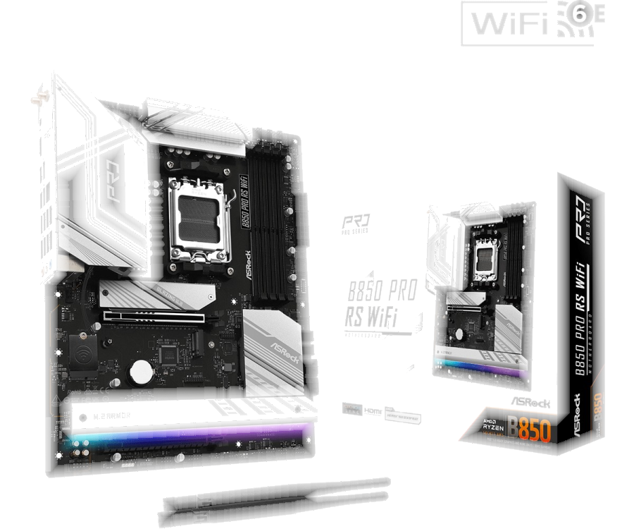 ASROCK Scheda Madre ASROCK B850 Pro RS WIFI Socket AM5 DDR5 ATX