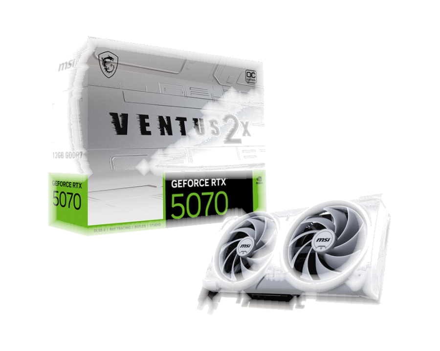 MSI Scheda Video MSI GeForce RTX5070 VENTUS 2X OC White NVIDIA GeForce RTX 5070 12 GB GDDR7