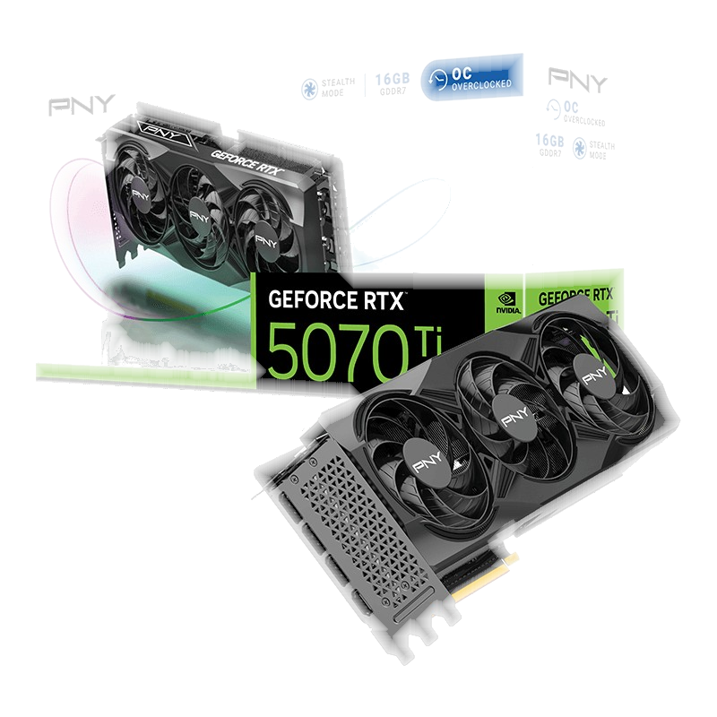 PNY Scheda video PNY GeForce RTX 5070TI 16GB Gaming Overclocked Triple Fan